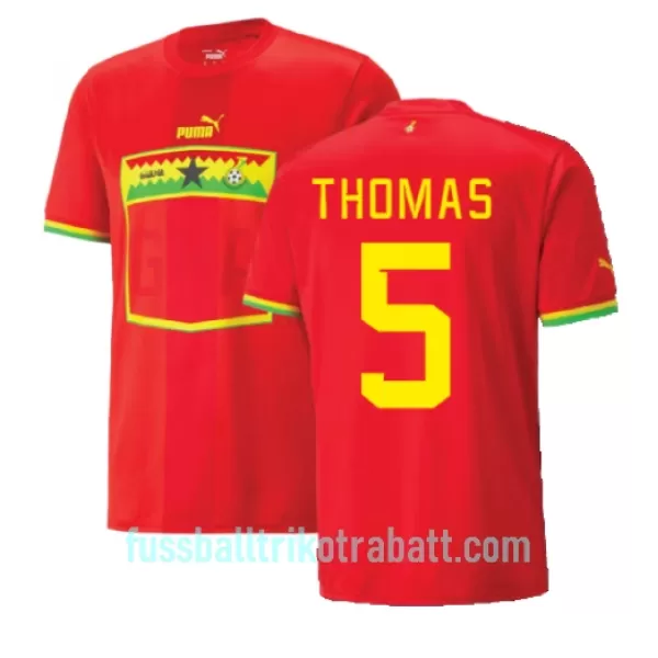 Günstige Ghana Thomas Partey 5 Herrentrikot Auswärts WM 2022 Kurzarm