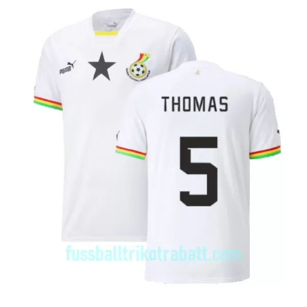 Günstige Ghana Thomas Partey 5 Herrentrikot Heim WM 2022 Kurzarm
