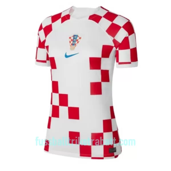 Günstige Kroatien Damentrikot Heim WM 2022 Kurzarm