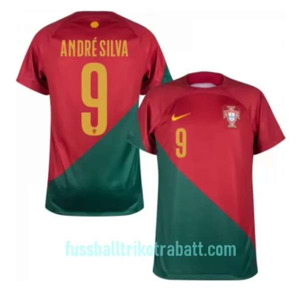 Günstige Portugal Andre Silva 9 Herrentrikot Heim WM 2022 Kurzarm
