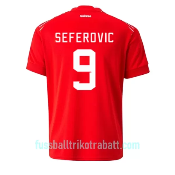 Günstige Schweiz Haris Seferovic 9 Herrentrikot Heim WM 2022 Kurzarm