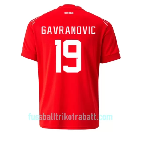 Günstige Schweiz Mario Gavranovic 19 Herrentrikot Heim WM 2022 Kurzarm