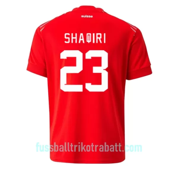 Günstige Schweiz Xherdan Shaqiri 23 Herrentrikot Heim WM 2022 Kurzarm