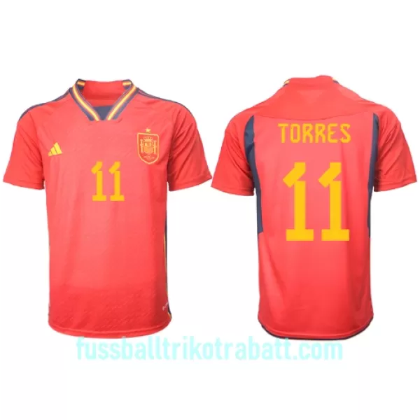 Günstige Spanien Ferran Torres 11 Herrentrikot Heim WM 2022 Kurzarm