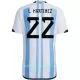 Günstige Argentinien Lautaro Martinez 22 Herrentrikot Heim WM 2022 Kurzarm