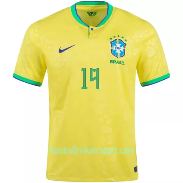 Günstige Brasilien G. JESUS 19 Herrentrikot Heim WM 2022 Kurzarm