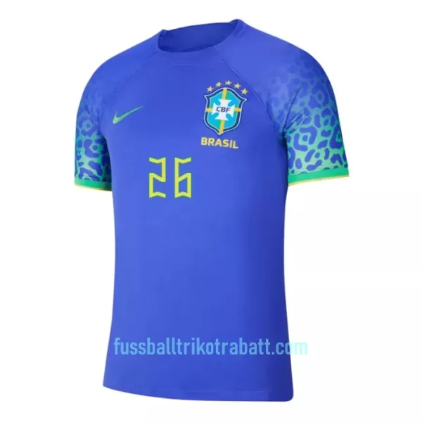 Günstige Brasilien RODRYGO 26 Herrentrikot Auswärts WM 2022 Kurzarm