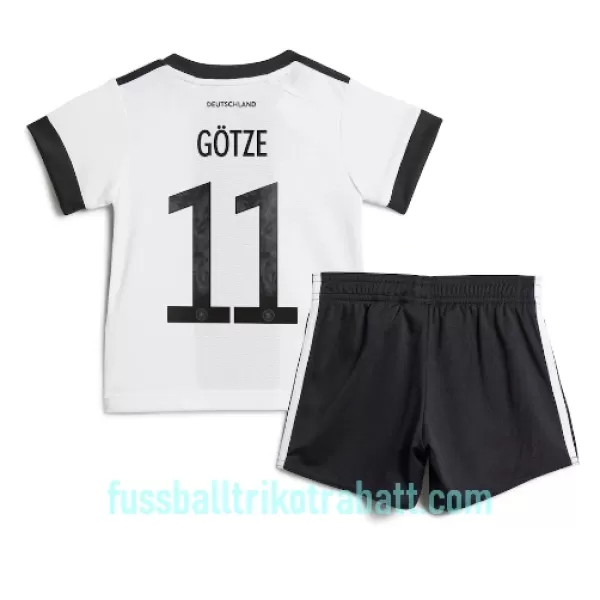 Günstige Deutschland Mario Gotze 11 Kindertrikot Heim WM 2022 Kurzarm