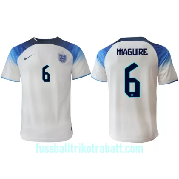 Günstige England Harry Maguire 6 Herrentrikot Heim WM 2022 Kurzarm