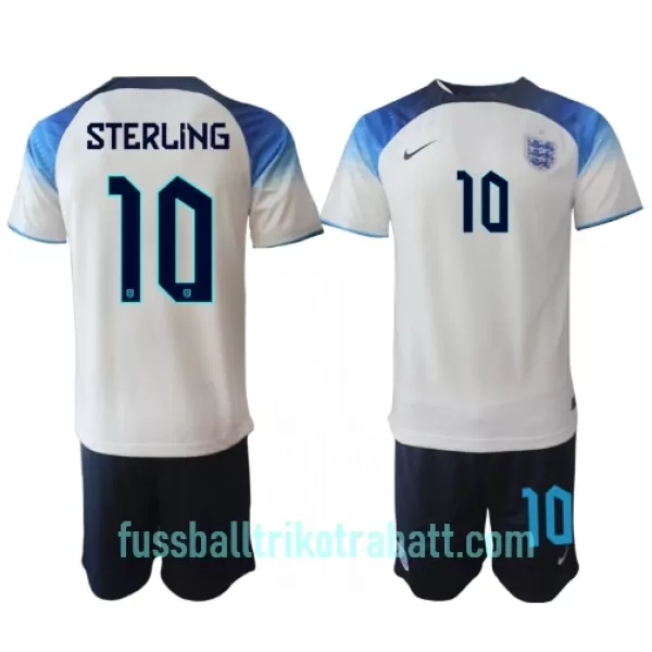 Günstige England Raheem Sterling 10 Kindertrikot Heim WM 2022 Kurzarm