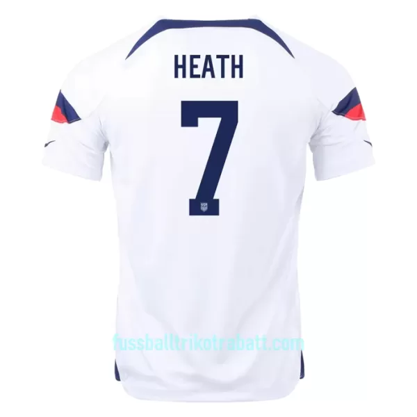 Günstige USA HEATH 7 Herrentrikot Heim WM 2022 Kurzarm