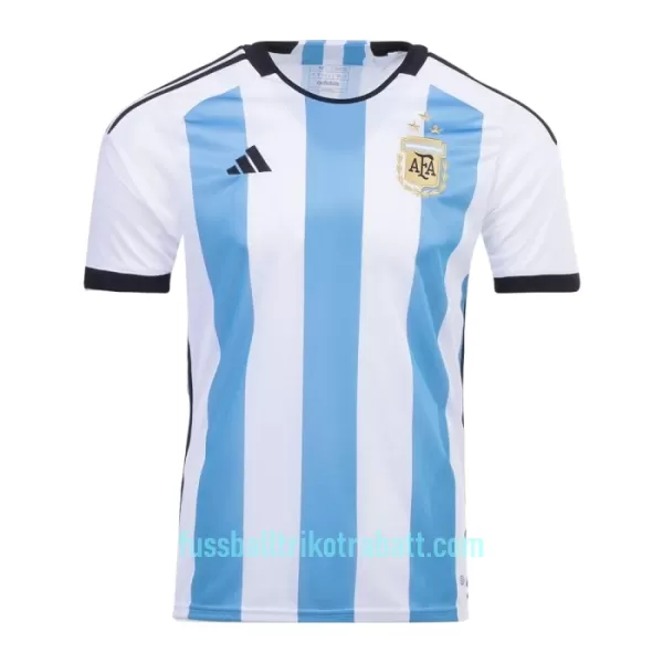 Günstige Argentinien 3 Star Herrentrikot Heim WM 2022 Kurzarm