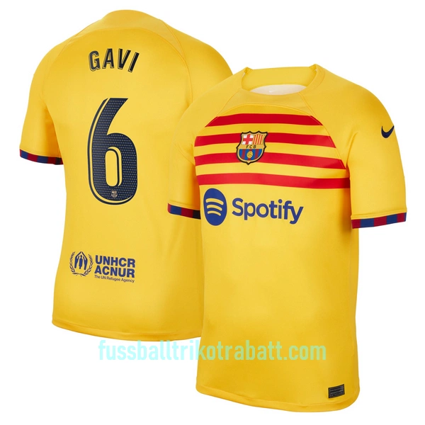 Günstige FC Barcelona GAVI 6 Herrentrikot Vierte 2022/23 Kurzarm