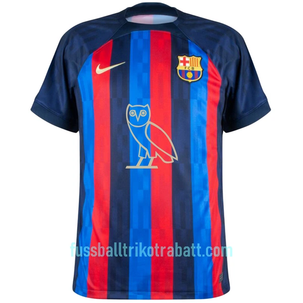 Günstige Barcelona Drake Herrentrikot Heim 2022/23 Kurzarm - Speziell