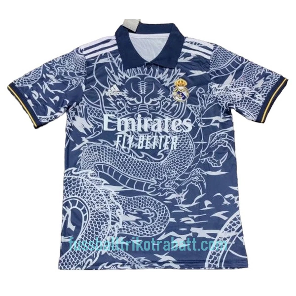 Günstige Real Madrid Dragon Dark Herrentrikot 2023/24 Kurzarm Blaue - Speziell