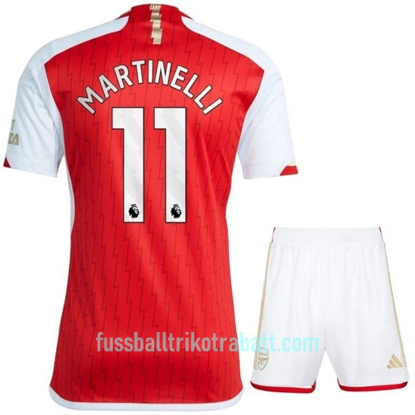 Günstige Arsenal Martinelli 11 Kindertrikot Heim 2023/24 Kurzarm