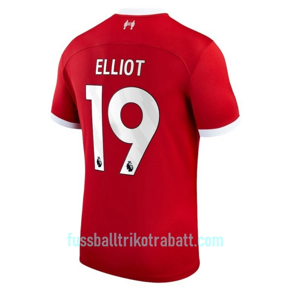Günstige Liverpool Elliot 19 Herrentrikot Heim 2023/24 Kurzarm