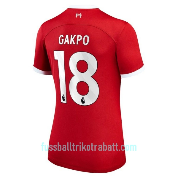 Günstige Liverpool Gakpo 18 Damentrikot Heim 2023/24 Kurzarm