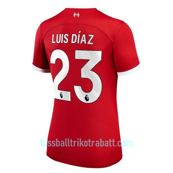 Günstige Liverpool Luis Diaz 23 Damentrikot Heim 2023/24 Kurzarm