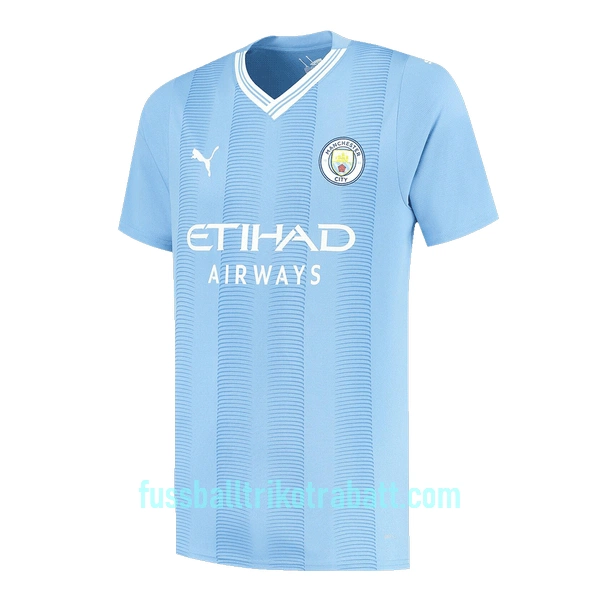 Günstige Manchester City Champions 23 Herrentrikot Heim 2023/24 Kurzarm