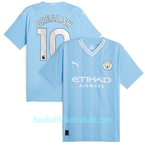 Günstige Manchester City Grealish 10 Herrentrikot Heim 2023/24 Kurzarm