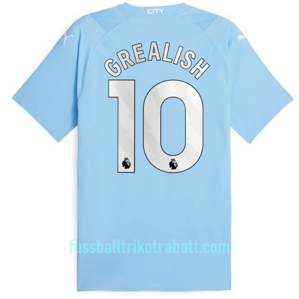 Günstige Manchester City Grealish 10 Herrentrikot Heim 2023/24 Kurzarm