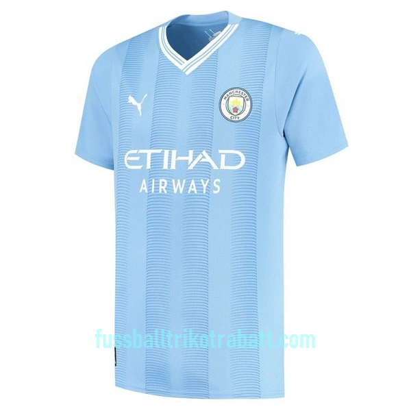 Günstige Manchester City Herrentrikot Heim 2023/24 Kurzarm