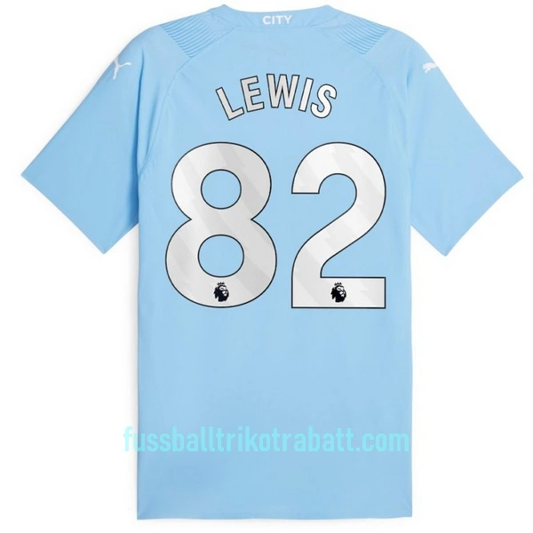 Günstige Manchester City Lewis 82 Herrentrikot Heim 2023/24 Kurzarm