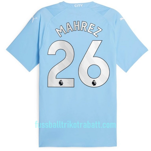 Günstige Manchester City Mahrez 26 Herrentrikot Heim 2023/24 Kurzarm