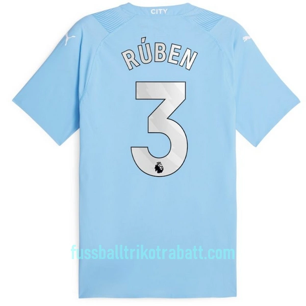 Günstige Manchester City Ruben 3 Herrentrikot Heim 2023/24 Kurzarm