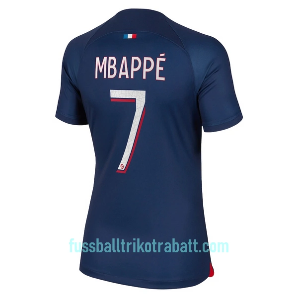 Günstige Paris Saint-Germain Mbappé 7 Damentrikot Heim 2023/24 Kurzarm