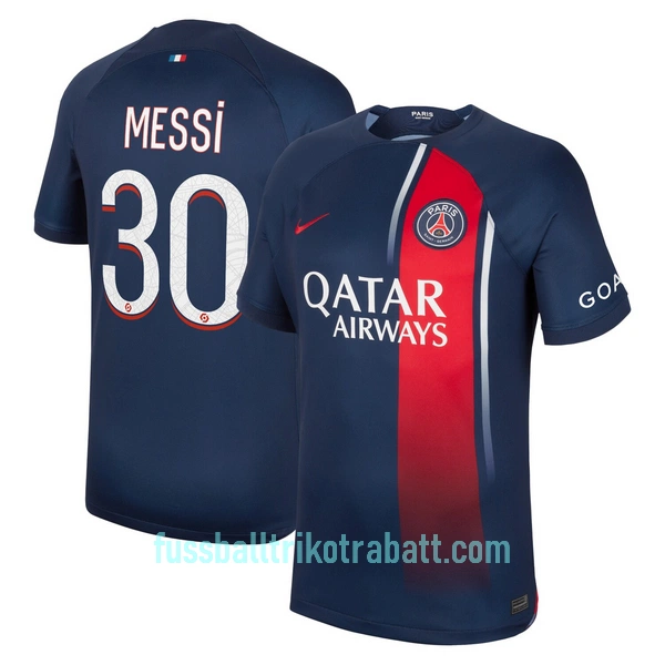 Günstige Paris Saint-Germain Messi 30 Herrentrikot Heim 2023/24 Kurzarm