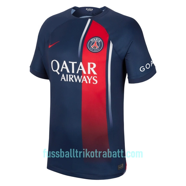 Günstige Paris Saint-Germain N.Mendes 25 Herrentrikot Heim 2023/24 Kurzarm