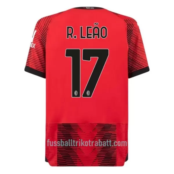 Günstige AC Mailand R. Leao 17 Herrentrikot Heim 2023/24 Kurzarm