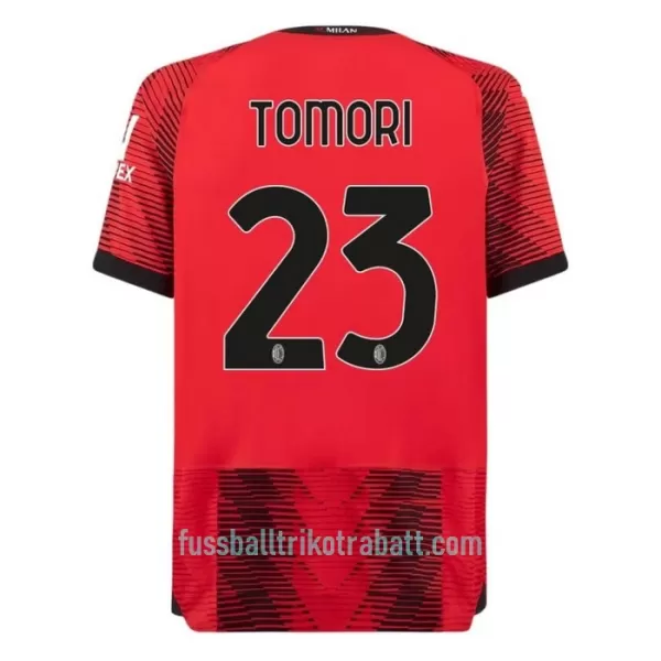 Günstige AC Mailand Tomori 23 Herrentrikot Heim 2023/24 Kurzarm