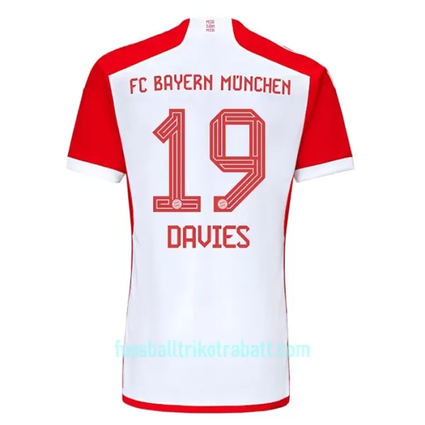 Günstige Bayern München Alphonso Davies 19 Kindertrikot Heim 2023/24 Kurzarm