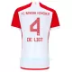 Günstige FC Bayern München De Ligt 4 Kindertrikot Heim 2023/24 Kurzarm