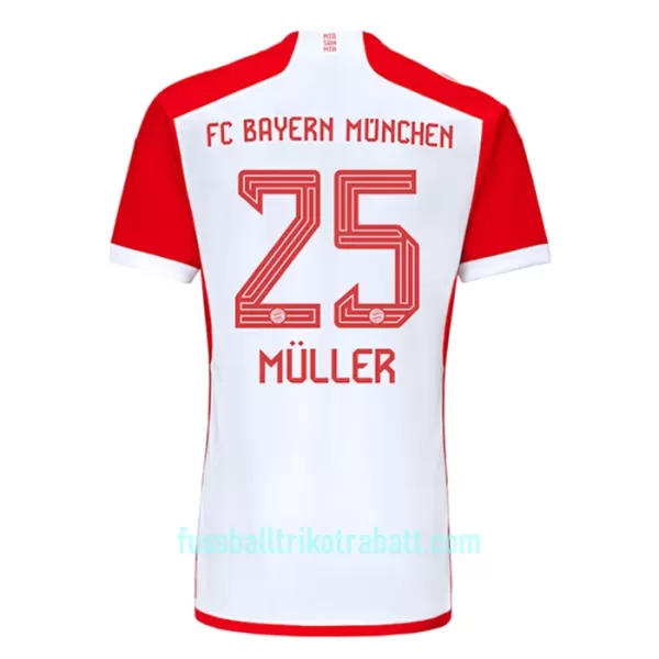 Günstige FC Bayern München Thomas Muller 25 Herrentrikot Heim 2023/24 Kurzarm