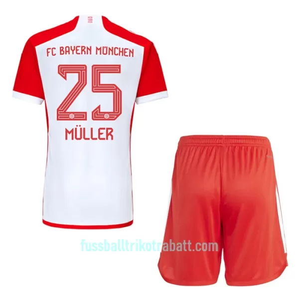 Günstige FC Bayern München Thomas Muller 25 Kindertrikot Heim 2023/24 Kurzarm