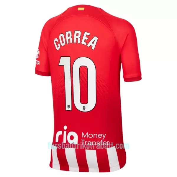 Günstige Atlético Madrid Correa 10 Kindertrikot Heim 2023/24 Kurzarm