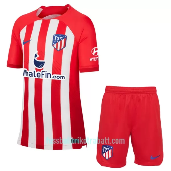 Günstige Atlético Madrid Kindertrikot Heim 2023/24 Kurzarm