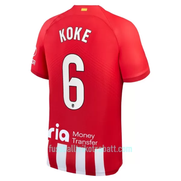 Günstige Atlético Madrid Koke 6 Herrentrikot Heim 2023/24 Kurzarm