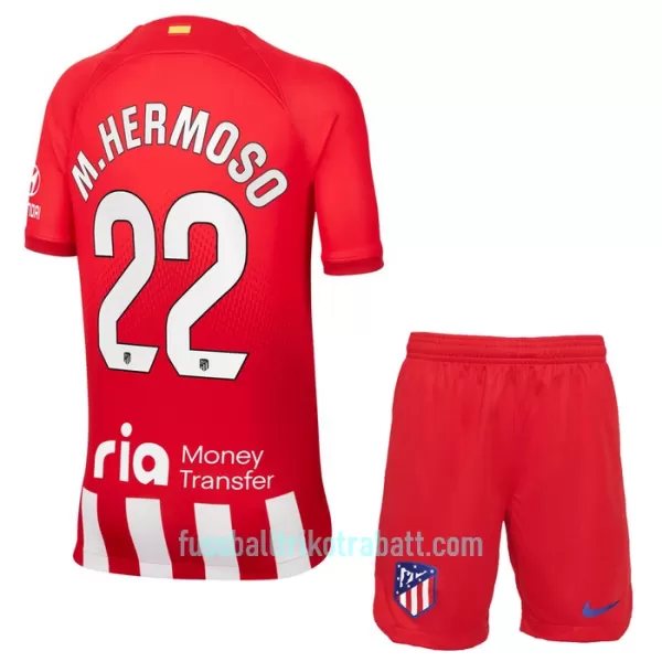 Günstige Atlético Madrid M.Hermoso 22 Kindertrikot Heim 2023/24 Kurzarm