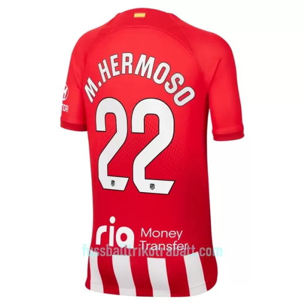 Günstige Atlético Madrid M.Hermoso 22 Kindertrikot Heim 2023/24 Kurzarm