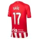 Günstige Atlético Madrid Saul 17 Kindertrikot Heim 2023/24 Kurzarm