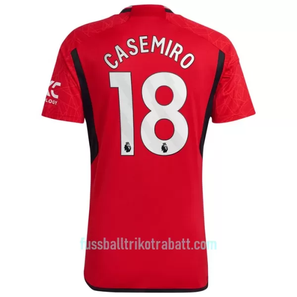 Günstige Manchester United Casemiro 18 Herrentrikot Heim 2023/24 Kurzarm