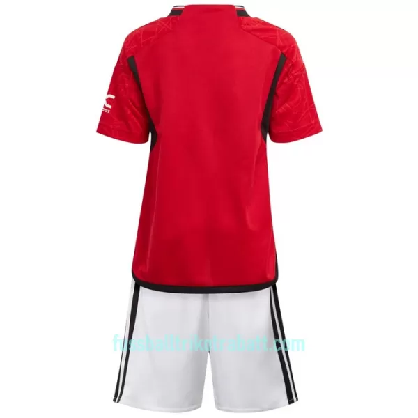 Günstige Manchester United Kindertrikot Heim 2023/24 Kurzarm