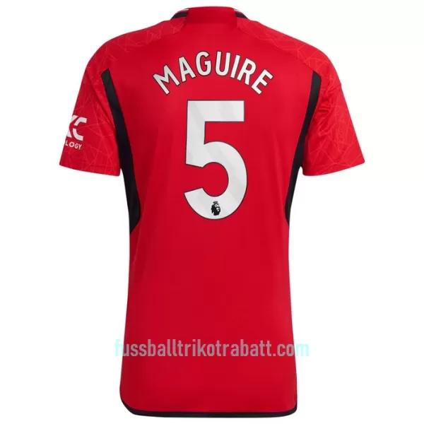 Günstige Manchester United Maguire 5 Herrentrikot Heim 2023/24 Kurzarm