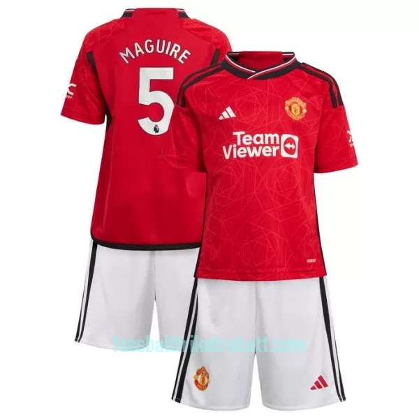 Günstige Manchester United Maguire 5 Kindertrikot Heim 2023/24 Kurzarm