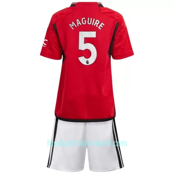 Günstige Manchester United Maguire 5 Kindertrikot Heim 2023/24 Kurzarm